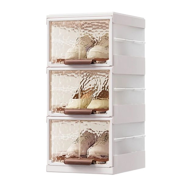 雙開門自動摺疊抽拉鞋盒 DF031-3