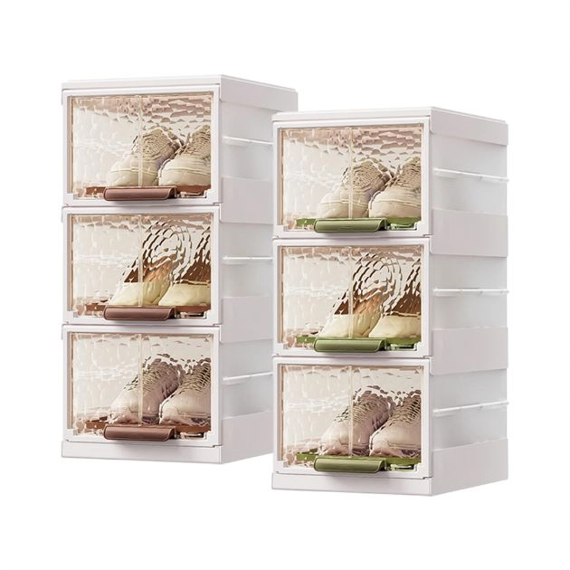 雙開門自動摺疊抽拉鞋盒 DF031-3