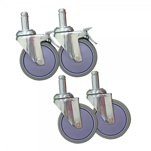 重型插銷鐵管專用大輪子(127mm) PVC靜音滑輪
